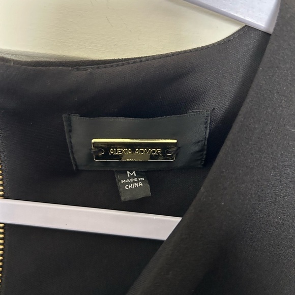 Alexia Admor Black Mini Surplus V-Neck Dress Size M - Picture 4 of 8
